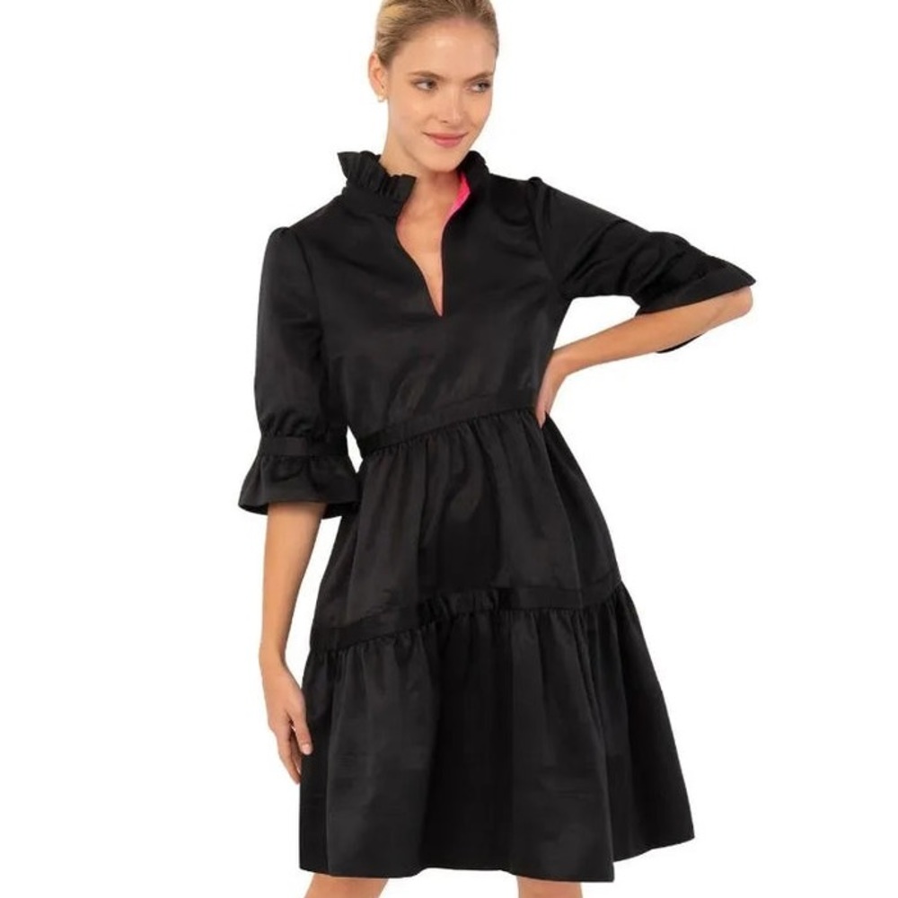 Gretchen Scott Designs Black Ruffle Dress